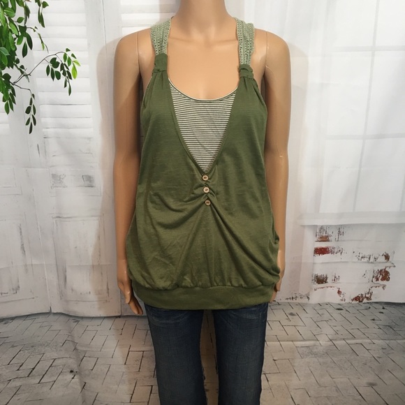 Taboo Tops - Taboo Green Tank Top
